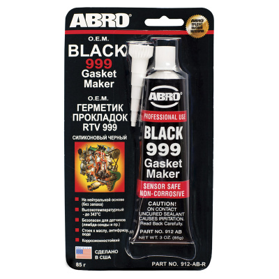 Герметик прокладок 999 силиконовый OEM (черный) 85 г ABRO