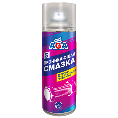 AGA854S Многофункциональная проникающая смазка аэрозоль, 520мл