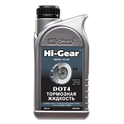 HG7045R Тормозная жидкость DOT 4 Hi-Gear BRAKE FLUID, 946мл